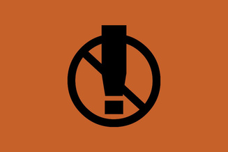 Black circle with no symbol on red background representing prohibited or sensitive.